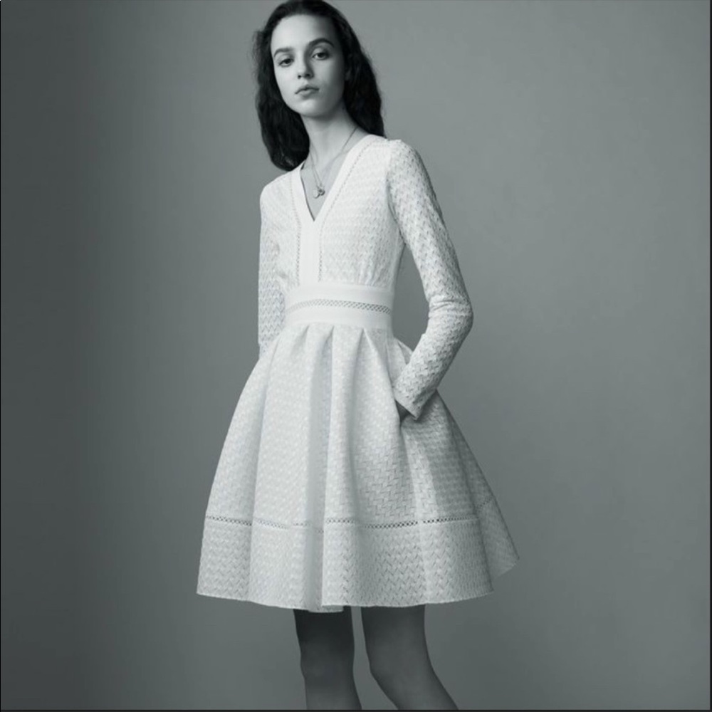 MAJE robe en dentelle white dress